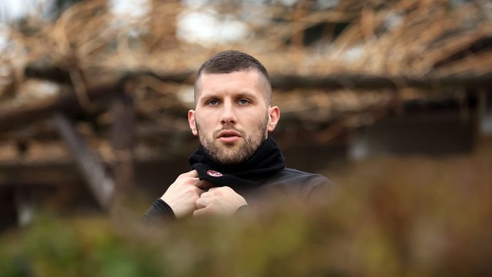 CAIRATE, ITALY - DECEMBER 26: Ante Rebic of AC Milan looks on during an AC Milan training session at Milanello on December 26, 2022 in Cairate, Italy. (Photo by Giuseppe Cottini/AC Milan via Getty Images) ECCO REBIC
