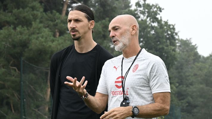 Ibrahimovic Pioli AC Milan allenamento Milan Milanello