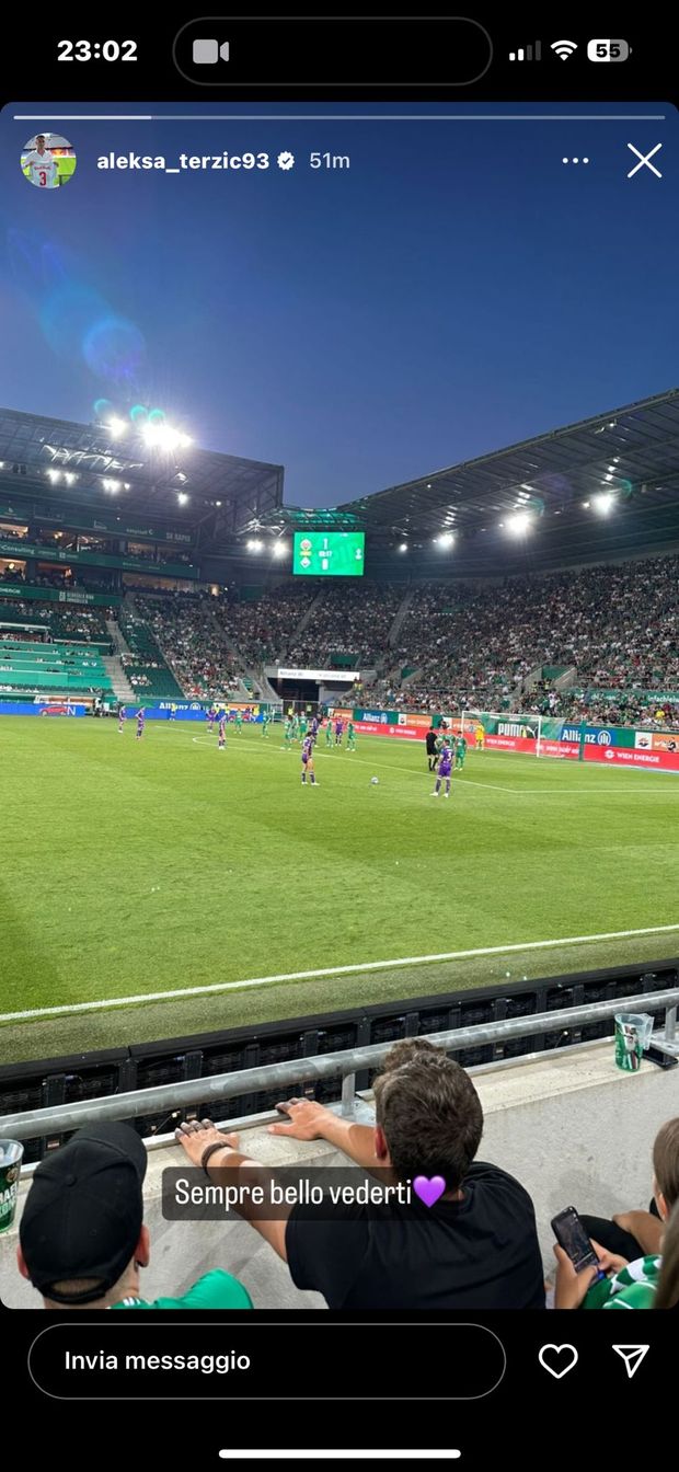 FOTO – Anche Terzic a Vienna per la Fiorentina: “Che bello vederti”- immagine 2