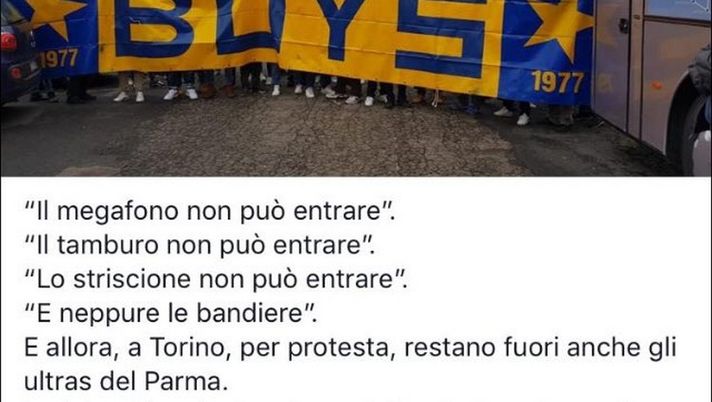 Torino-Parma, ultrà emiliani in polemica non entrano allo stadio - immagine 1