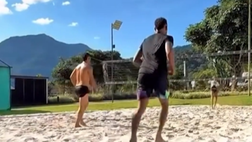 Lamine-Neymar, che coppia! Show a calcio-tennis a Rio