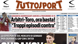 PRIMA PAGINA DI TUTTOSPORT di oggi 11 dicembre 2023