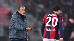 Bologna-Lazio, Sarri: “Tutti lucidi dal dischetto. Gol? Lo avevamo provato perché…”