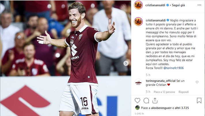 Ansaldi nel giorno del suo compleanno: “Felice di essere al Toro” - immagine 1