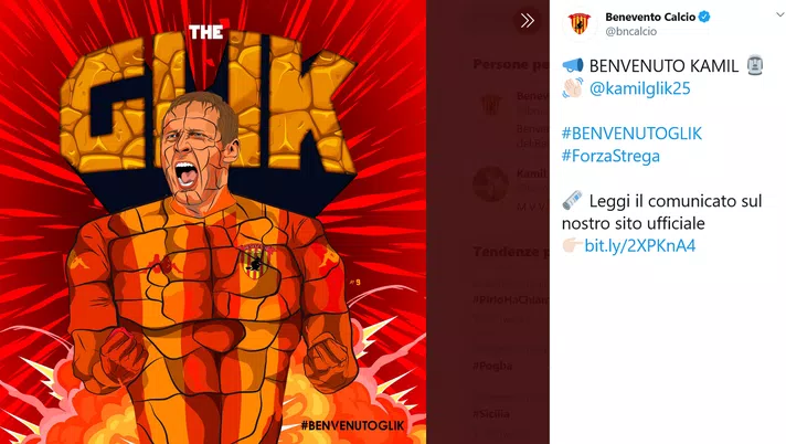 Calciomercato, UFFICIALE: Kamil Glik è un giocatore del Benevento - immagine 1