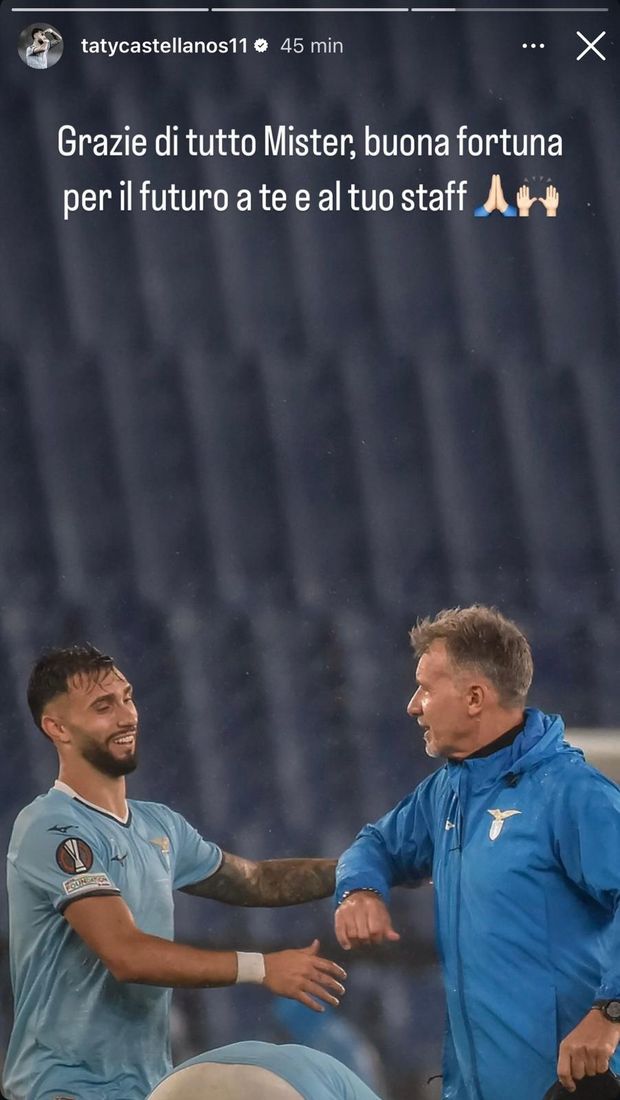 Castellanos saluta Baroni