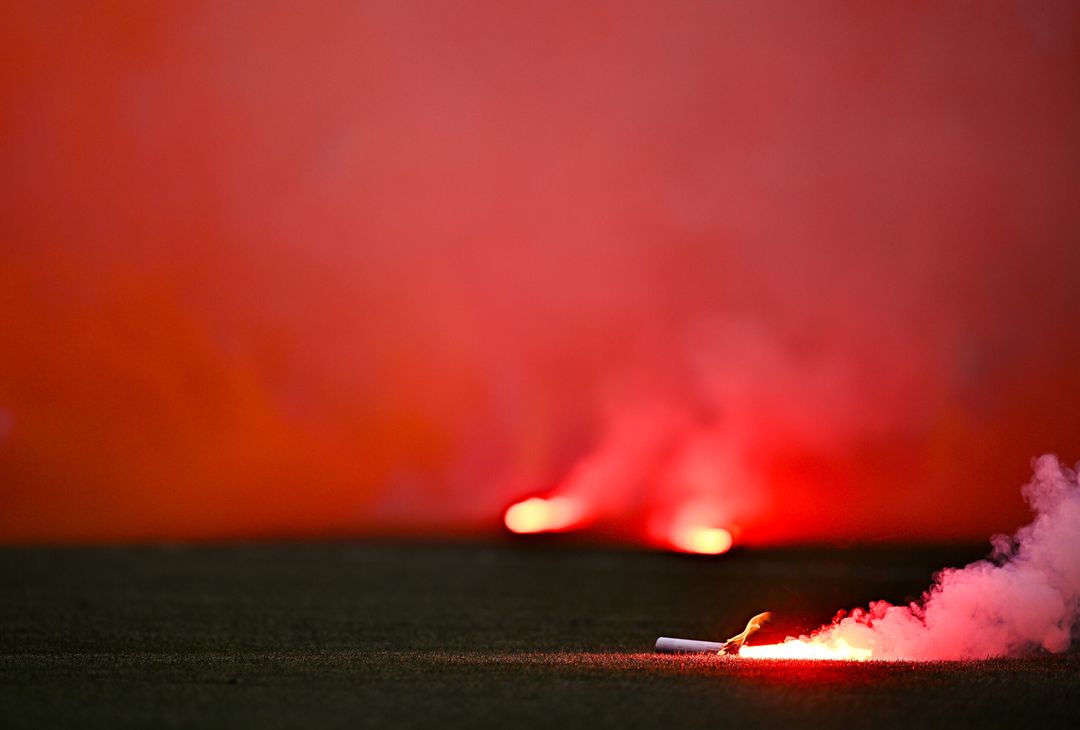 Genoa-Lazio, fumogeni