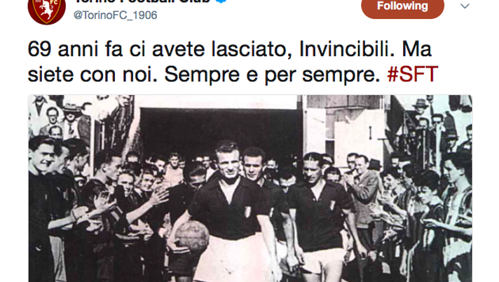 Quanto affetto per il Grande Torino sui social: “Invincibili per sempre” - immagine 1