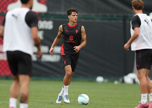 CAIRATE, ITALY - JULY 19: Samuele Ricci in campo oggi a Milanello (Photo by Claudio Villa/AC Milan via Getty Images) Oggi a Milanello