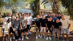 FOTO Palermo, seduta mattutina e grigliata in famiglia per i rosanero a Torretta