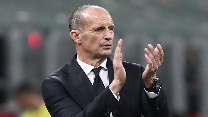 Massimiliano Allegri, allenatore AC Milan, qui durante Milan-Juventus di Serie A