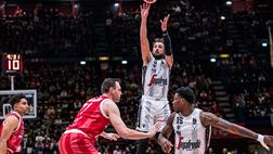 Basket LBA – La Virtus perde contro l’Olimpia MIlano 82 a 80
