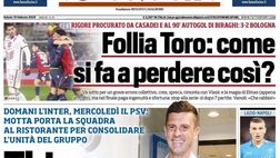 PRIMA PAGINA TUTTOSPORT OGGI: “Conte: riecco Buongiorno per blindare il primato”