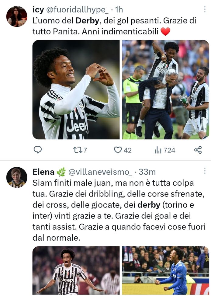 Juve, ciao Cuadrado: i tifosi salutano l’uomo del derby della rimonta!- immagine 3