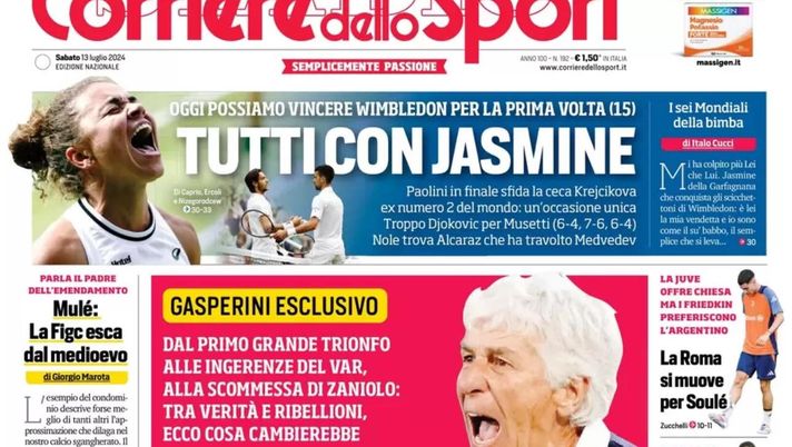 prima pagina corriere dello sport oggi