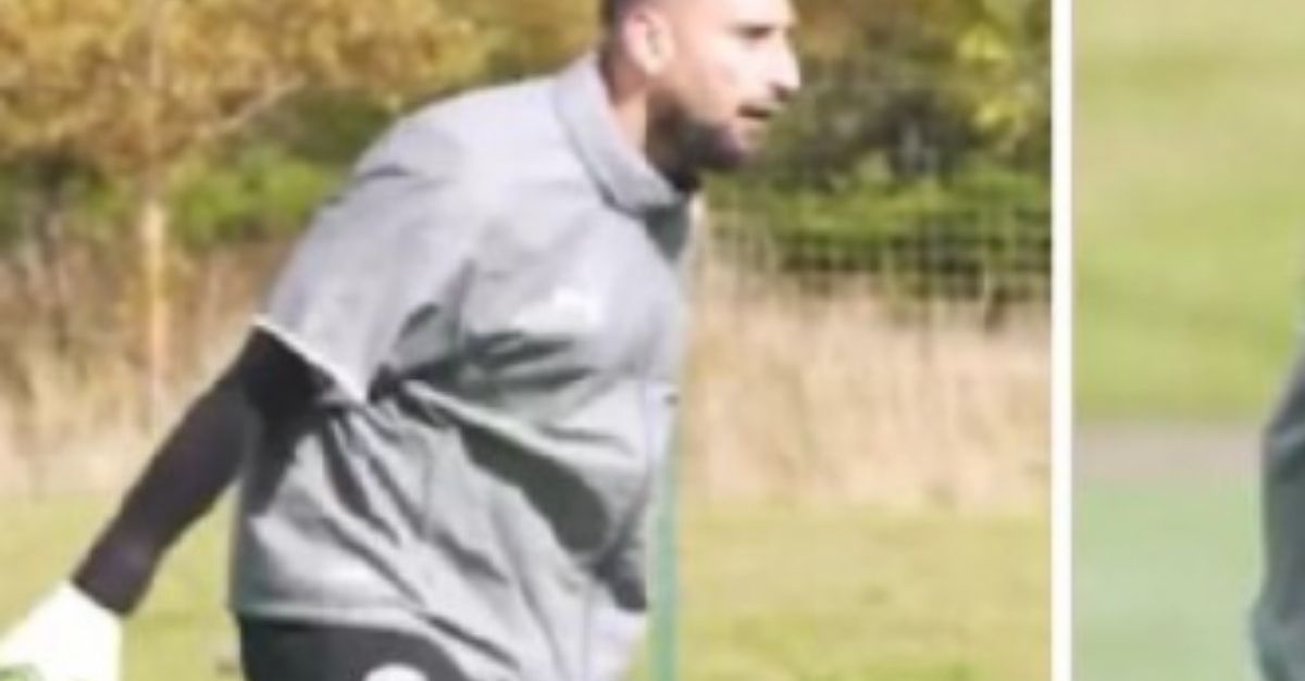 ex milan donnarumma a lavoro con il manchester city video