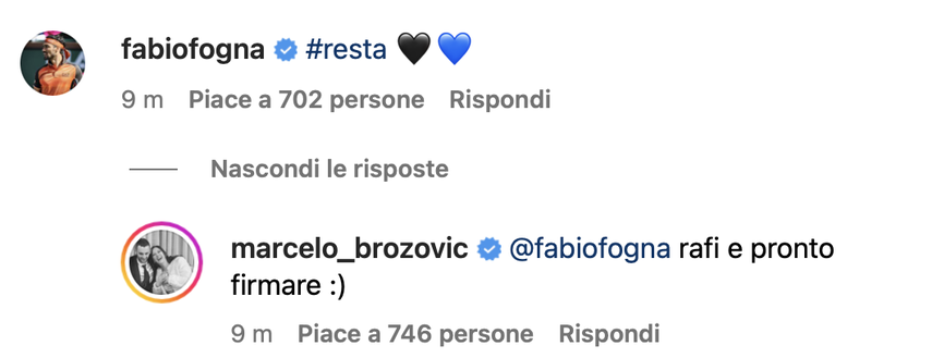 Inter, Brozovic ai saluti. Fognini lo prega: “Resta”. Lui risponde così- immagine 2