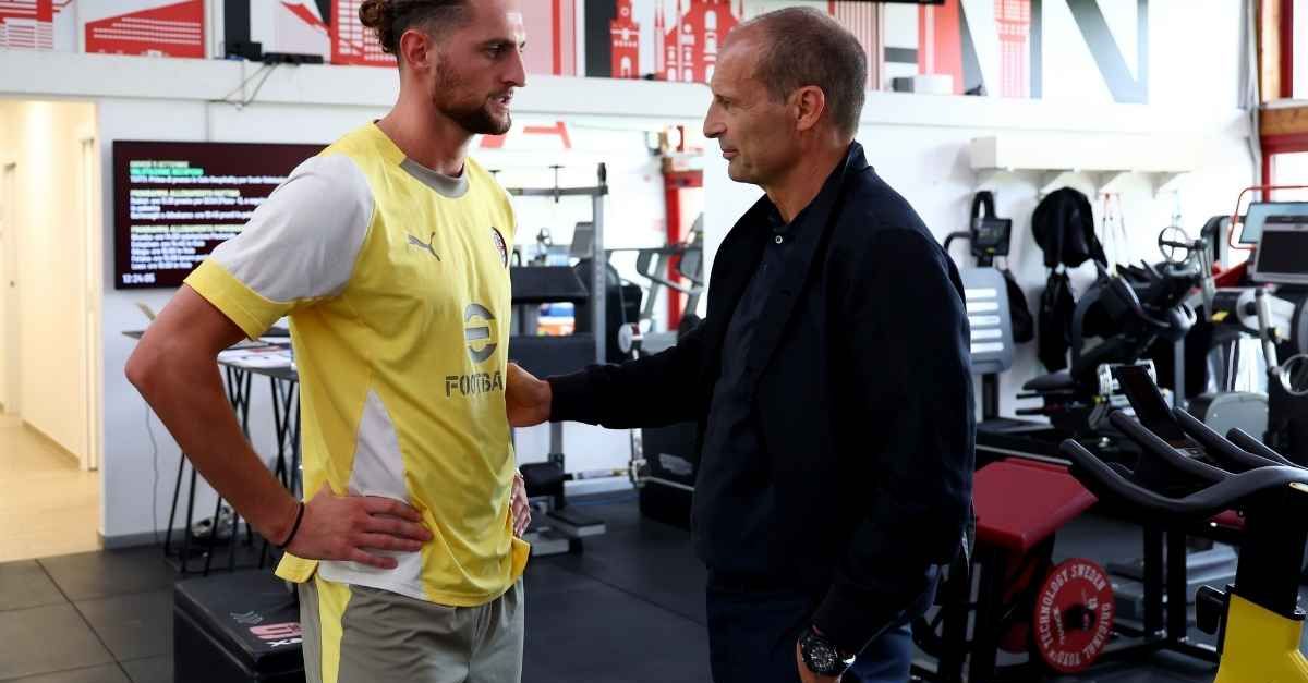 Milan, Rabiot: “Contento di aver ritrovato Allegri: ti entra nella testa”. Poi la battuta sull’ippica