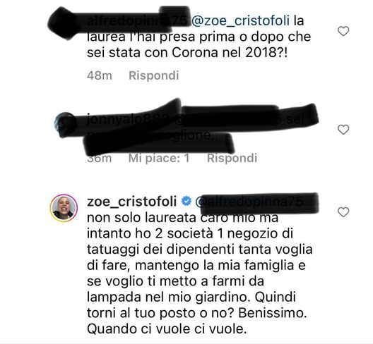 “Ti metto a farmi da lampada in giardino se voglio”: lady Hernandez risponde all’hater- immagine 3