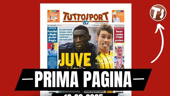 Prima pagina Tuttosport: 'Il Milan va in missione da Hojlund'