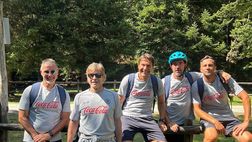 GALLERY Conte si gode con lo staff un giorno libero tra bicicletta e buon cibo