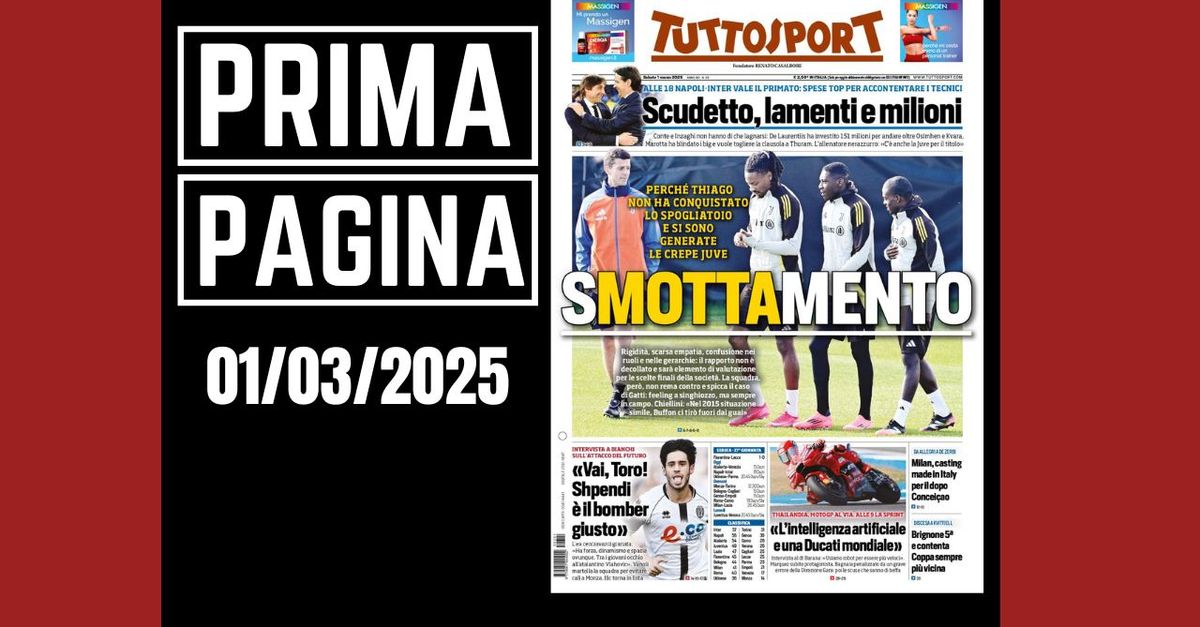 Prima pagina Tuttosport: “Casting ‘Made in Italy’ per il dopo Conceicao”