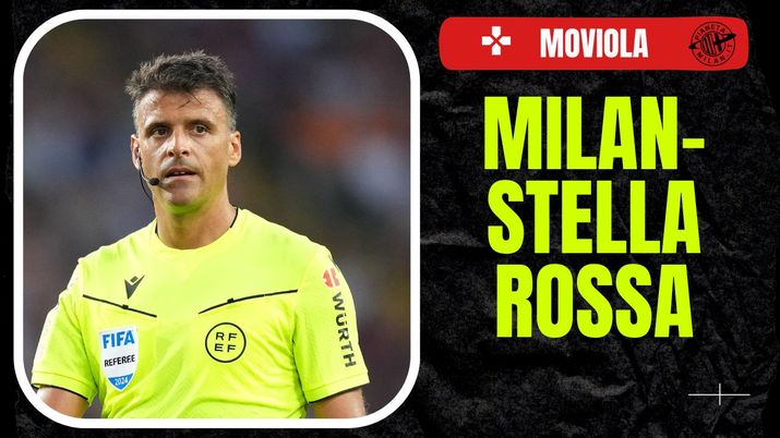 Moviola LIVE Milan-Stella Rossa Champions League 2024-2025 arbitro UEFA Gil Manzano