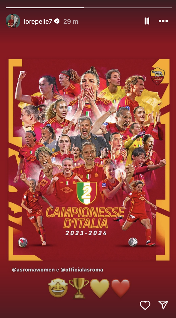 Roma femminile campione, Pellegrini e Dybala esultano. Gualtieri: “Ora in Campidoglio”- immagine 2