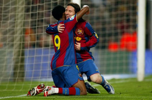 Getty Images Eto'o e Messi ai tempi del Barcellona