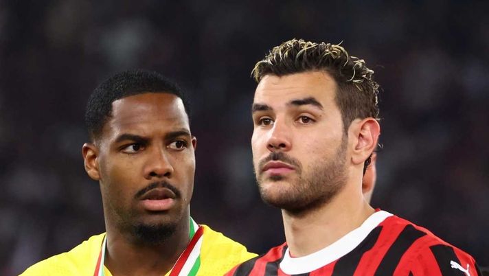 Maignan Theo Hernández AC Milan Milan-Bologna 0-1 finale Coppa Italia 2024-2025