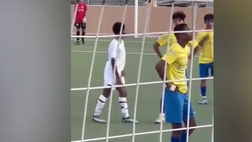 VIDEO / Cristiano Ronaldo Jr viene provocato: reagisce così