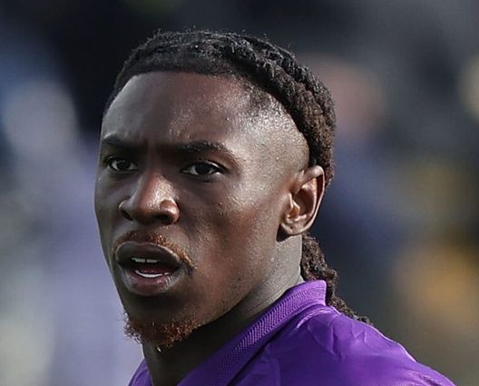 FLORENCE, ITALY - JANUARY 19: Moise Kean of ACF Fiorentina looks on during the Serie A match between Fiorentina and Torino at Stadio Artemio Franchi on January 19, 2025 in Florence, Italy. (Photo by Gabriele Maltinti/Getty Images) Kean