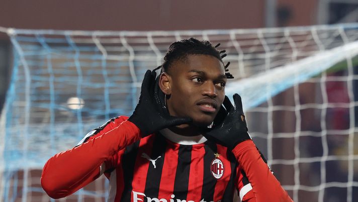 esultanza gol Rafael Leao AC Milan Como-Milan 1-2 Serie A 2024-2025