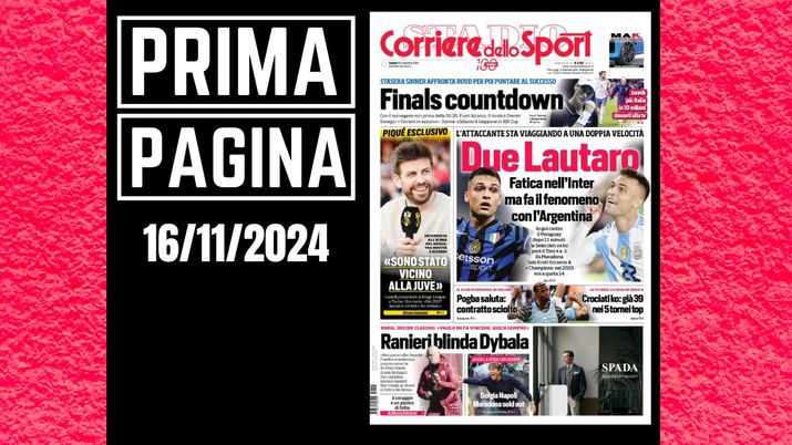 Prima pagina Corriere dello Sport: tanta Serie A e Sinner