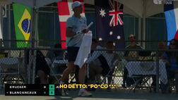 Tennista francese bestemmia in italiano: il dialogo con l’arbitro è assurdo