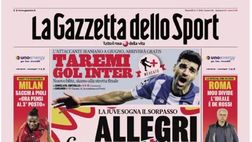 LA PRIMA PAGINA DELLA GAZZETTA DELLO SPORT: “La Juve sogna il sorpasso”