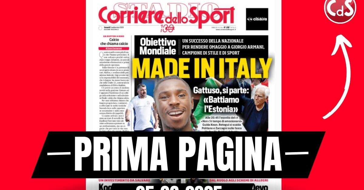 prima pagina corriere dello sport nkunku devo capire il milan
