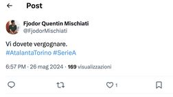 Atalanta-Torino 3-0, le reazioni social: «Vi dovete vergognare!»