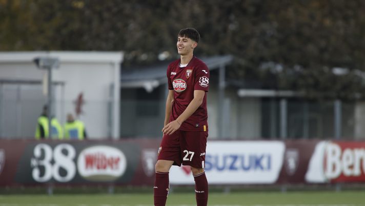 STADIO 'VALENTINO MAZZOLA', ORBASSANO, ITALY - 2023/11/05 - Tommaso Gabellini of Torino Primavera in action during Torino Fc U19 vs Bologna Fc U19. Photo Nderim Kaceli Primavera, le formazioni ufficiali di Torino-Juventus: Gabellini titolare - immagine 1