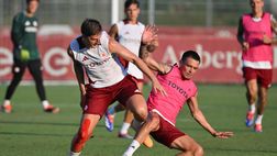 Roma, altro giorno di ritiro: l’allenamento di oggi a Trigoria – FOTO GALLERY