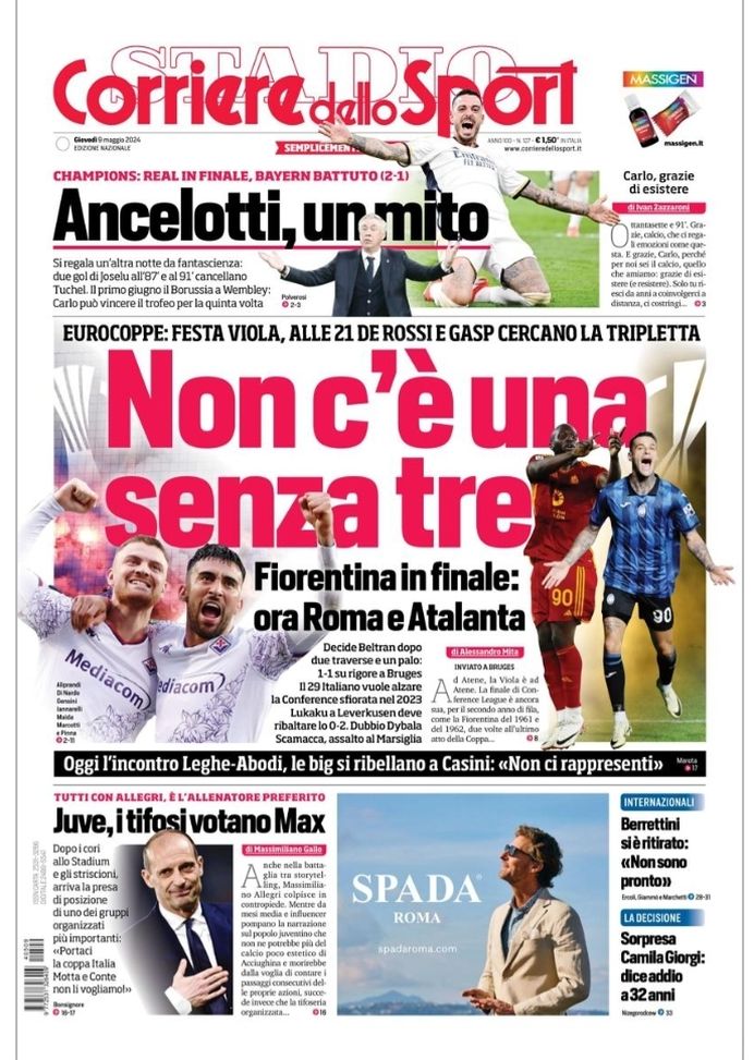 EDICOLA / CdS: Non c’è due senza tre in Europa. Le big si ribellano a Casini - immagine 1
