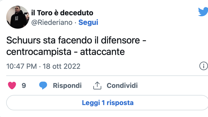 Torino-Cittadella 4-0, le reazioni social: “Schuurs è ovunque” - immagine 1