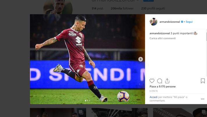 Torino-Frosinone 3-2, Dzemaili a Izzo: “Ammonito per un gol annullato…”- immagine 1