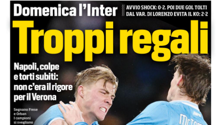Prime pagine giornali sportivi oggi: il Napoli sui media- immagine 1