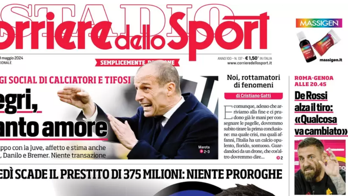 PRIMA PAGINA CORRIERE DELLO SPORT OGGI: “Il Napoli aspetta Gasperini” - immagine 1