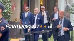 VIDEO FCIN1908 / Film Inter, l’arrivo alla proiezione di Marotta e Antonello