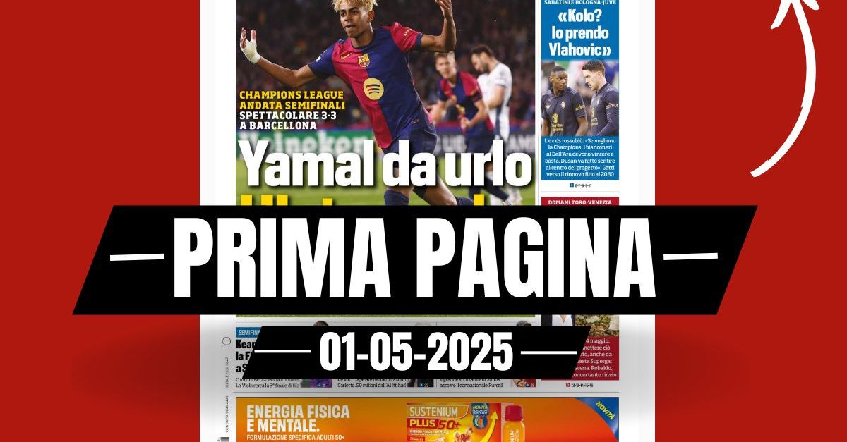 Prima pagina Tuttosport: “Yamal da urlo. L’Inter anche: spettacolare 3 3” Prima pagina Tuttosport: “Yamal da urlo. L’Inter anche: spettacolare 3 3”