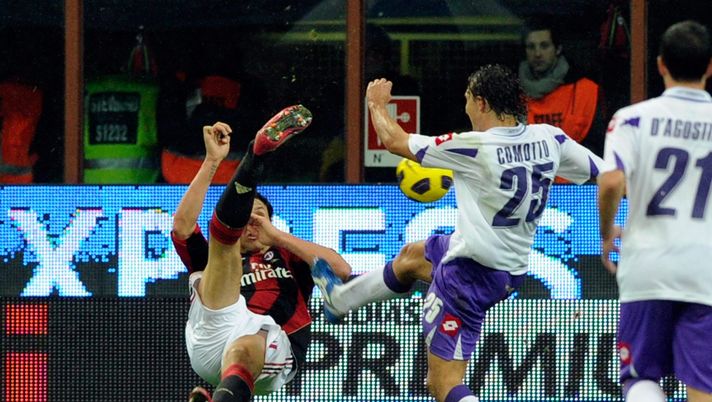 Zlatan Ibrahimovic AC Milan Milan-Fiorentina Serie A 2010-2011