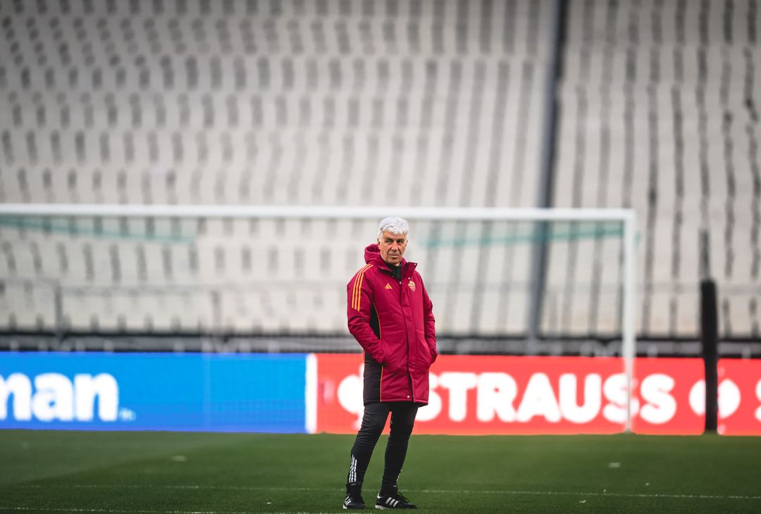 Panathinaikos-Roma, la rifinitura e la conferenza di Gasp e Tsimikas – FOTO GALLERY - immagine 26