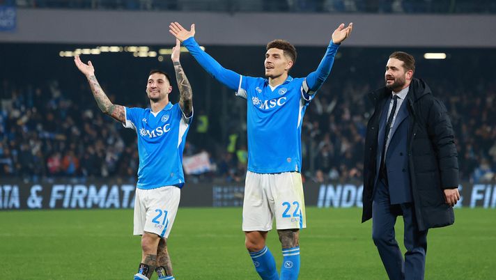 Il Napoli ottiene la sesta vittoria consecutiva al Maradona contro la Juventus - Di Lorenzo, Politano (Photo by Francesco Pecoraro/Getty Images) napoli juventus